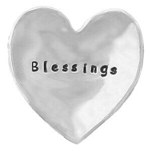 Blessings Heart Shaped Pewter Trinket Dish